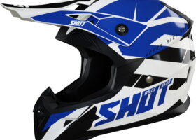 Casco Shot Pulse Revenge White Blue Black Glossy