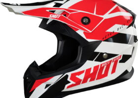 Casco shot Pulse Revenge White Red Black Glossy