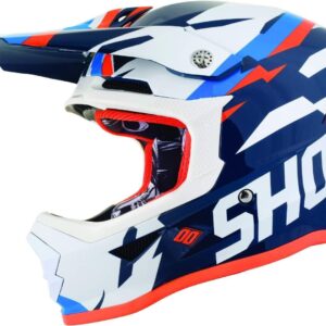Casco Shot Race Furious Score Blue Neon Orange