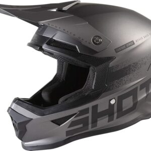 Casco Shot Race Furious Raw 2 0 Black Grey Gun Metal Matt