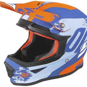 CASCO FURIOUS SHADOW BLUE ORANGE MATT SHOT RACE TALLA L