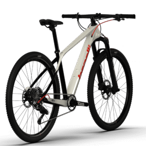 BICICLETA BENELLI MTB DE CARBON BLANCO CON ROJO M