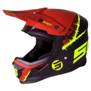CASCO FURIOUS STORM NEON YELLOW RED MATT LG SHOT RACE