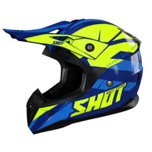 CASCO SHOT RACE PULSE REVENGE NAVY NEON YELLOW BLUE GLOSSY XL