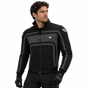 CHAQUETA BLAUER EASY RIDER NERO BANDA GRIGIO ANTRACITI - XL