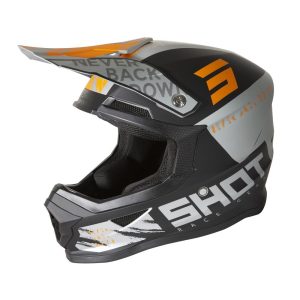 Casco Furious Draw Orange Grey Matt