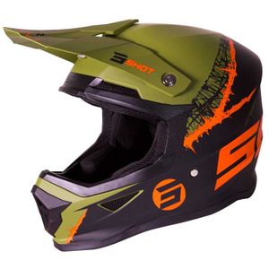 CASCO FURIOUS STORM BLACK KAKI ORANGE MATT LG SHOT RACE