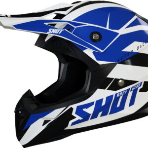 Casco Shot Pulse Revenge White Blue Black Glossy