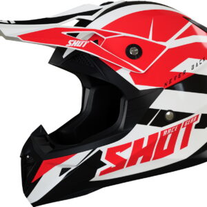 Casco Shot Pulse Revenge White Red Black Glossy