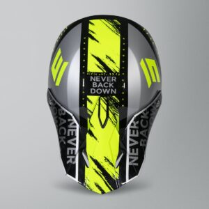 Casco Furious Draw Grey Neon Yellow Glossy