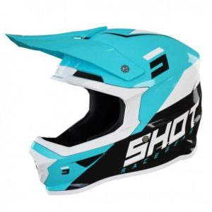 Casco Furious Chase Black Turquoise Glossy