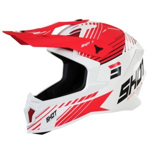 Casco Shot Lite Fury Black Neon Blanco Rojo
