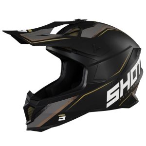 Casco Shot Lite Fury Black Neon Negro Dorado