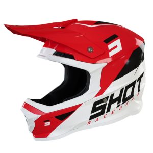 Casco Furious Chase Red White Glossy