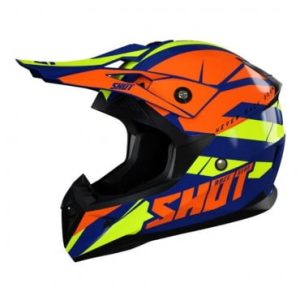Casco Pulse Revenge Navy Orange Neon Yellow Glossy